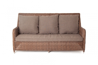 MR1000320 диван трехместный из искусственного ротанга (коричневый)
